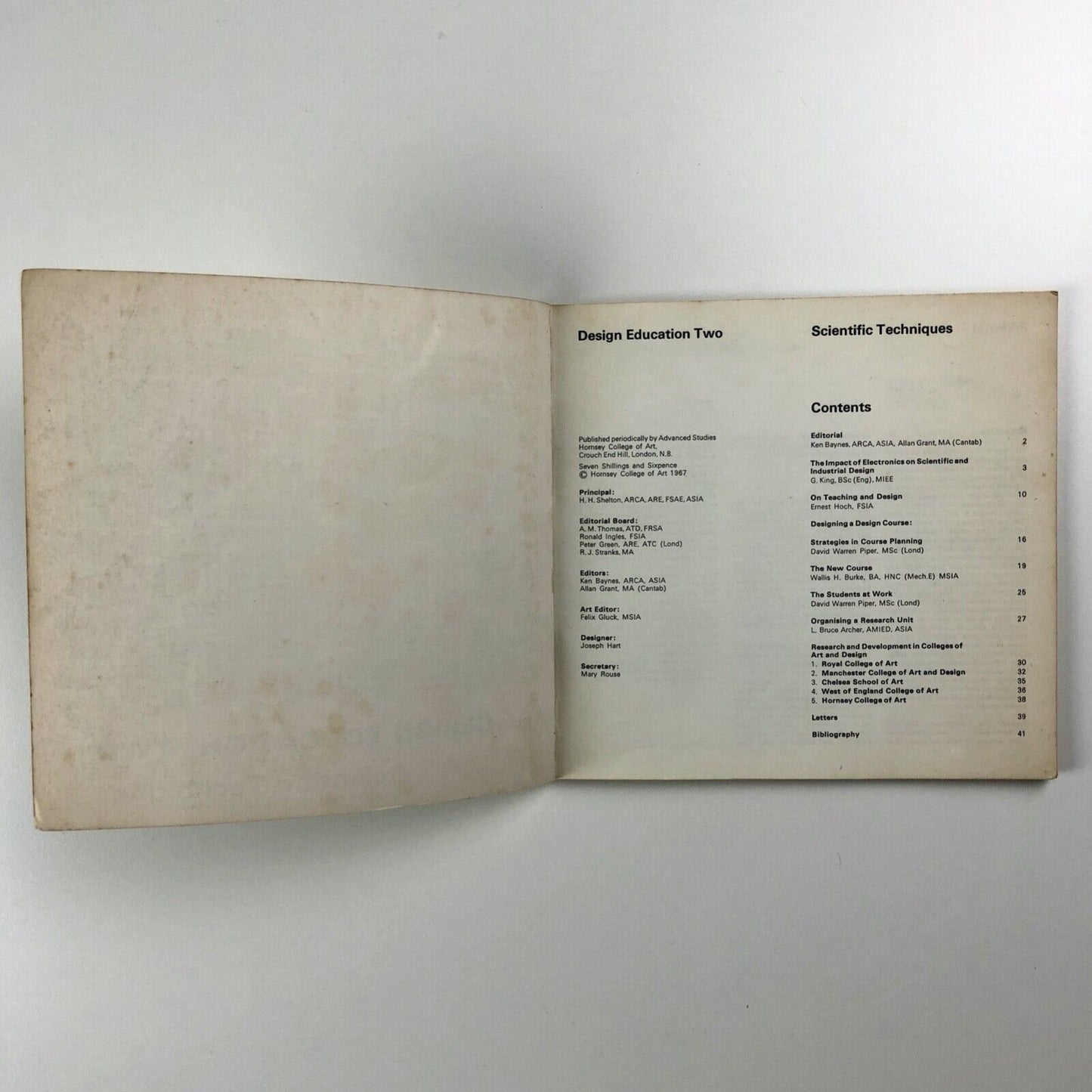 Design Education Two Scientific Techniques Hornsey College of Art | Ernest Hoch, 1967
