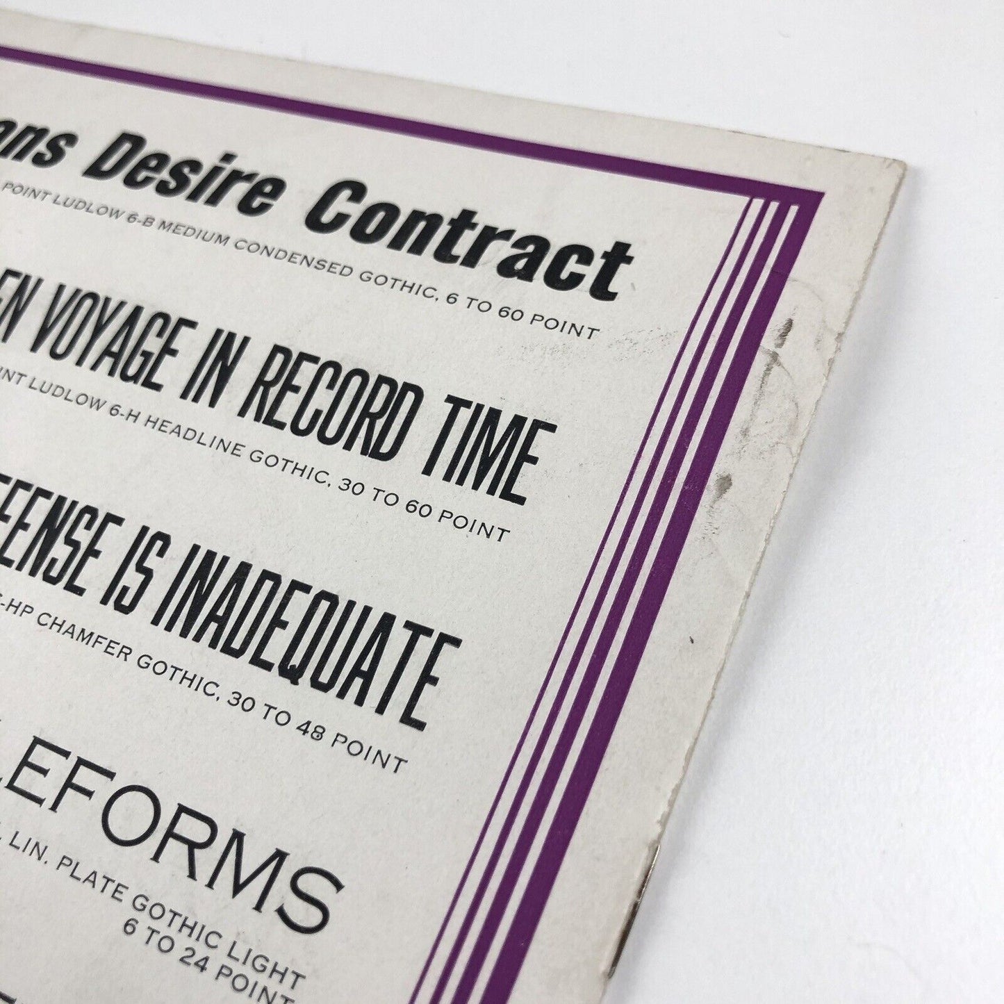 One-Line Specimens of Ludlow Typefaces | Type specimens booklet | Ludlow Typograph Company, Chicago | Undated, 1930s?