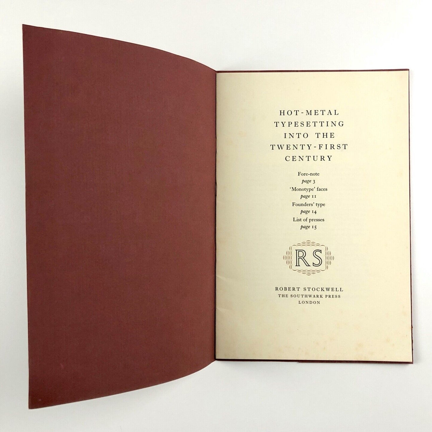 Hot-Metal Typesetting into the Twenty-First Century | Robert Stockwell 1983