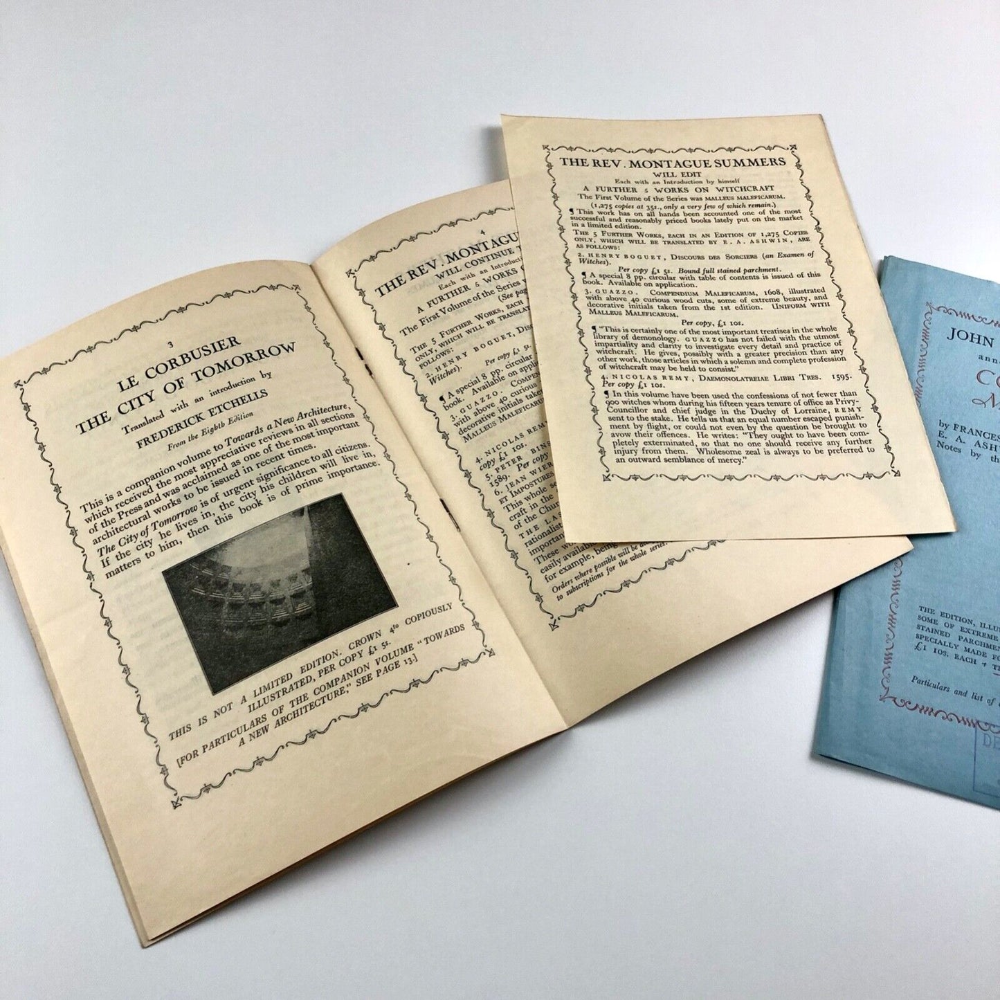 Two promotional leaflets relating to John Rodker Publisher, 1929