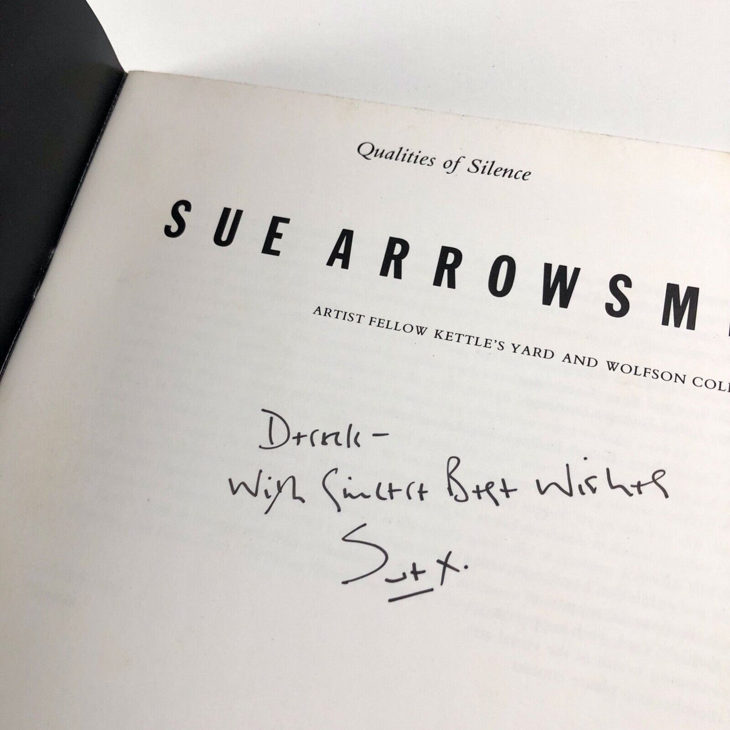 Qualities of Silence Sue Arrowsmith | Kettle's Yard, 1987 | inscribed by artist