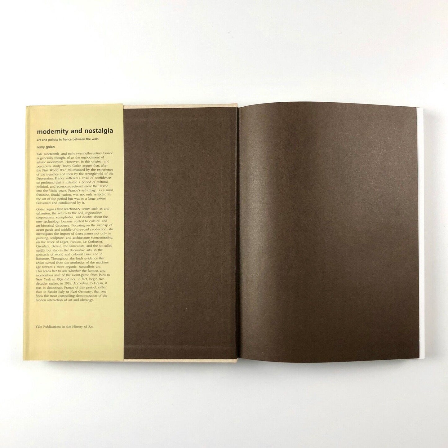 Modernity & Nostalgia: Art & Politics in France Between the Wars | R. Golan | Yale University Press, 1995