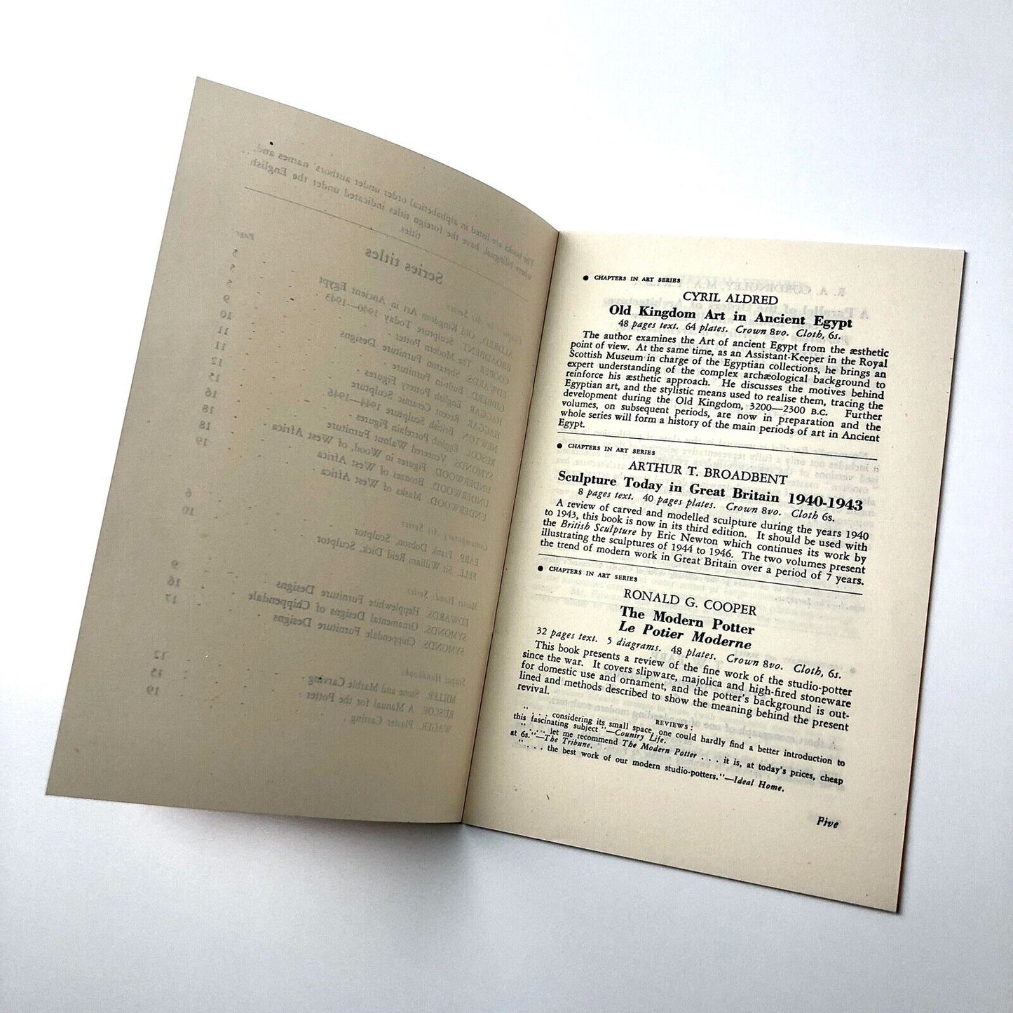 Books on the fine arts | AlecTiranti, London booklet 1949