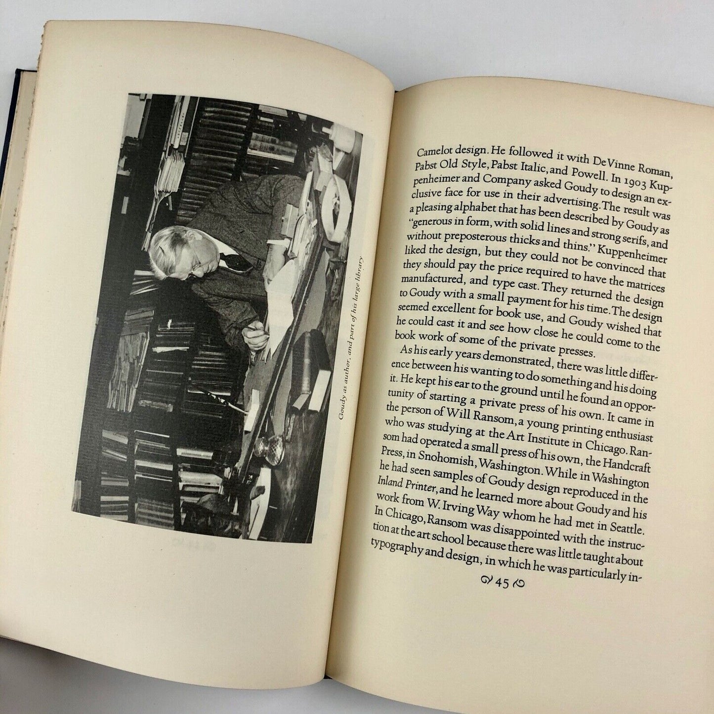 Behind the Type. The Life Story of Frederic W. Goudy by Bernard Lewis | Department of Printing Carnegie Institute of Technology, Pittsburgh, 1941