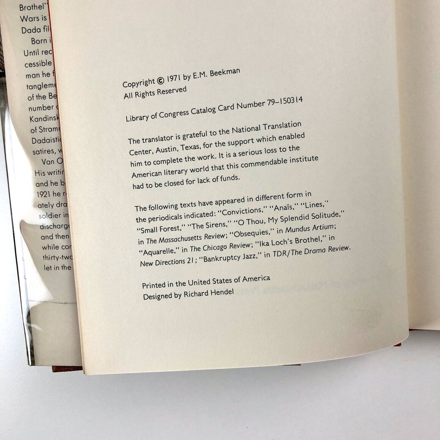 Patriotism, Inc by Paul Ostaijen | Edited & Translated by E. M.Beekman, 1971