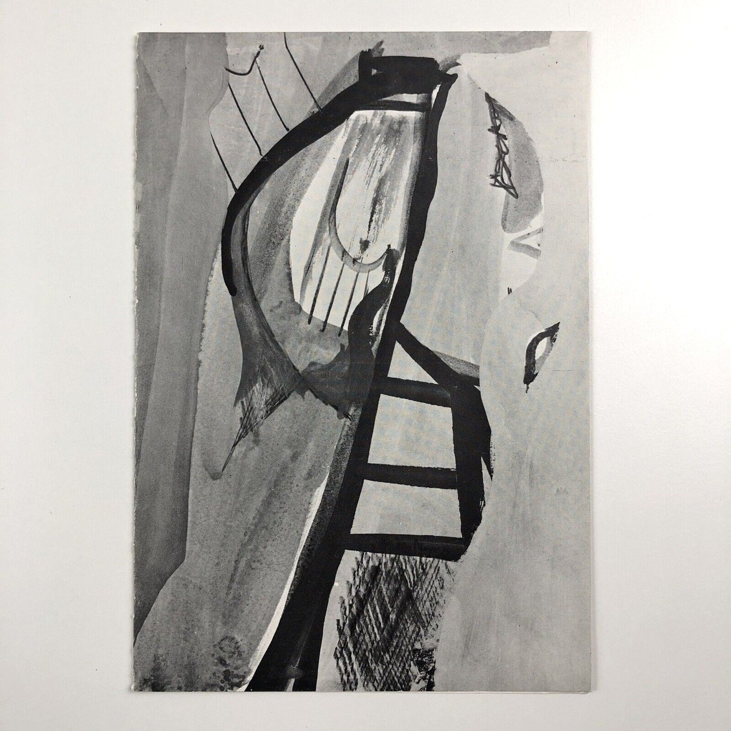 Folding card for Peter Lanyon Gouaches and Drawings 1939-1964 | Bear Lane Gallery, 1969 | introduction by Peter Bowness