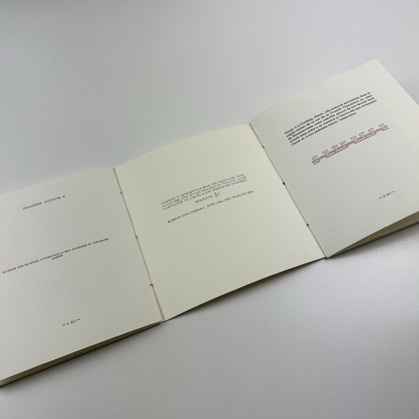 Une Histoire à Rallonges | John Crombie | Kickshaws Press 2004 | limited edition, numbered 30/100
