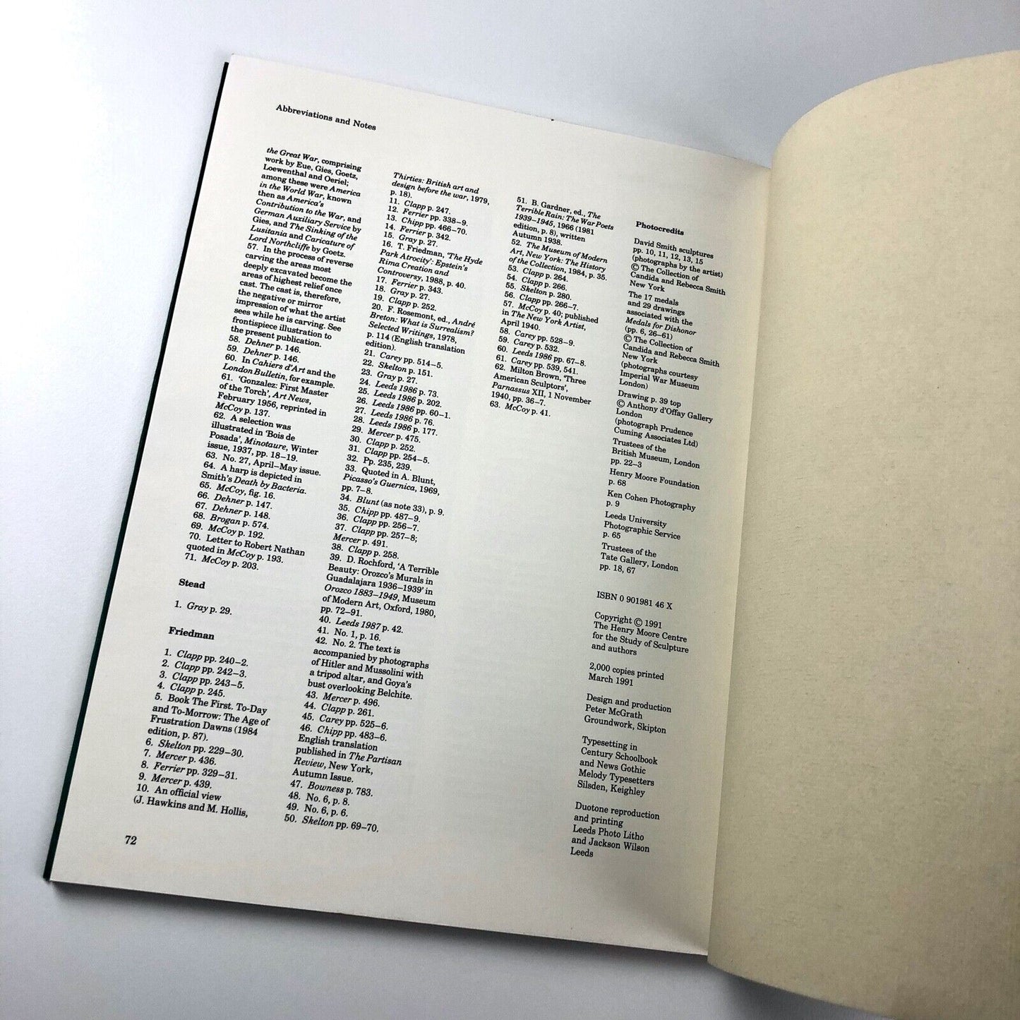 David Smith: Medals for Dishonor 1937–1940 | Henry Moore Centre catalogue, 1991