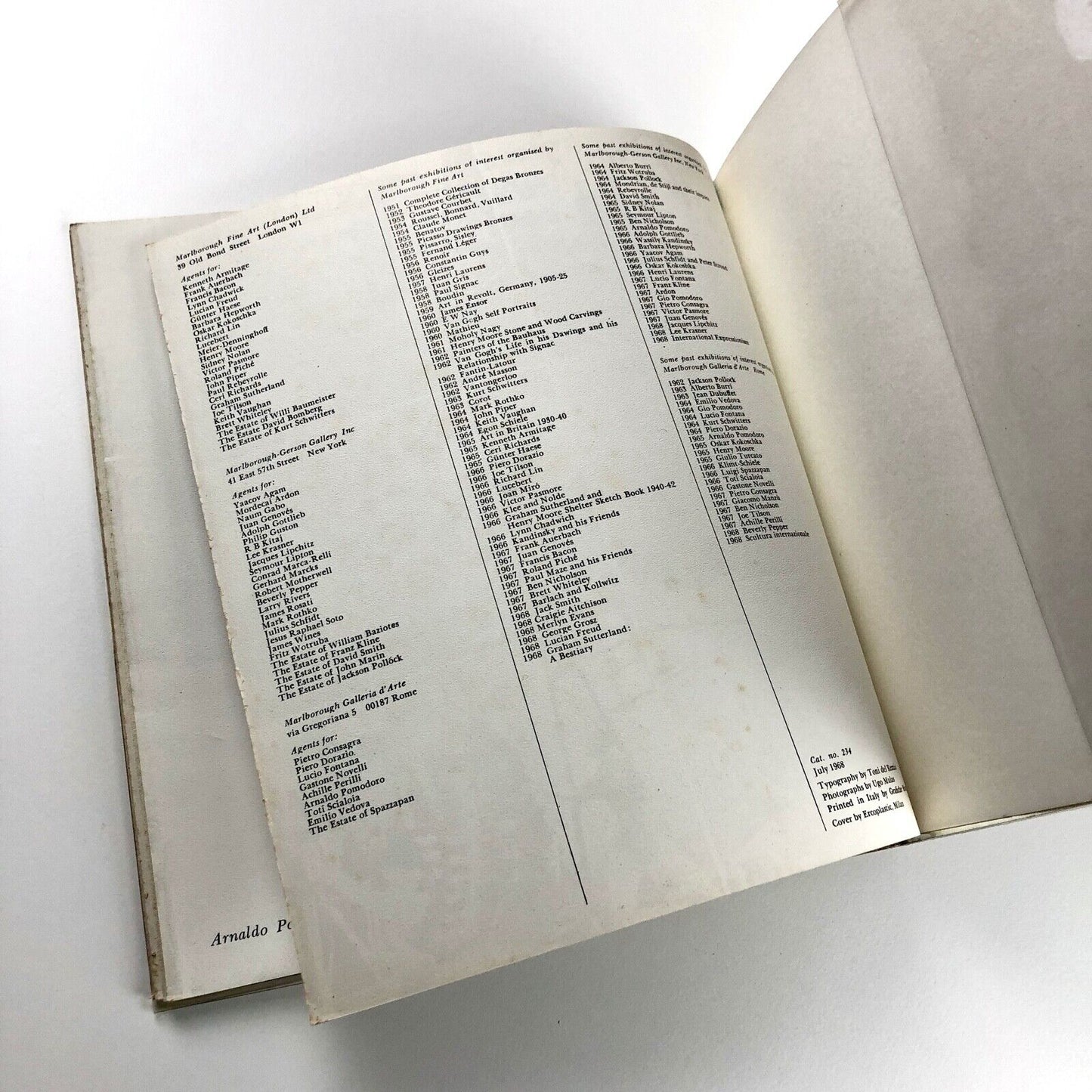 Arnaldo Pomodoro | Marlborough New London Gallery catalogue, 1968