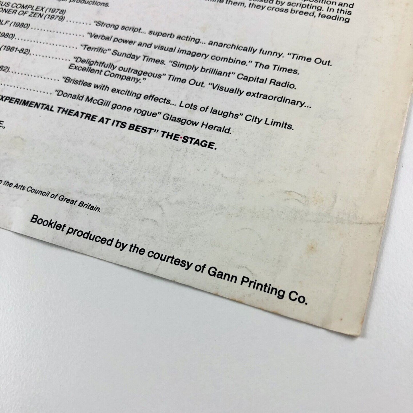 Rational Theatre and Malcolm Poynter present: Orders of Obedience | Booklet, 1980s