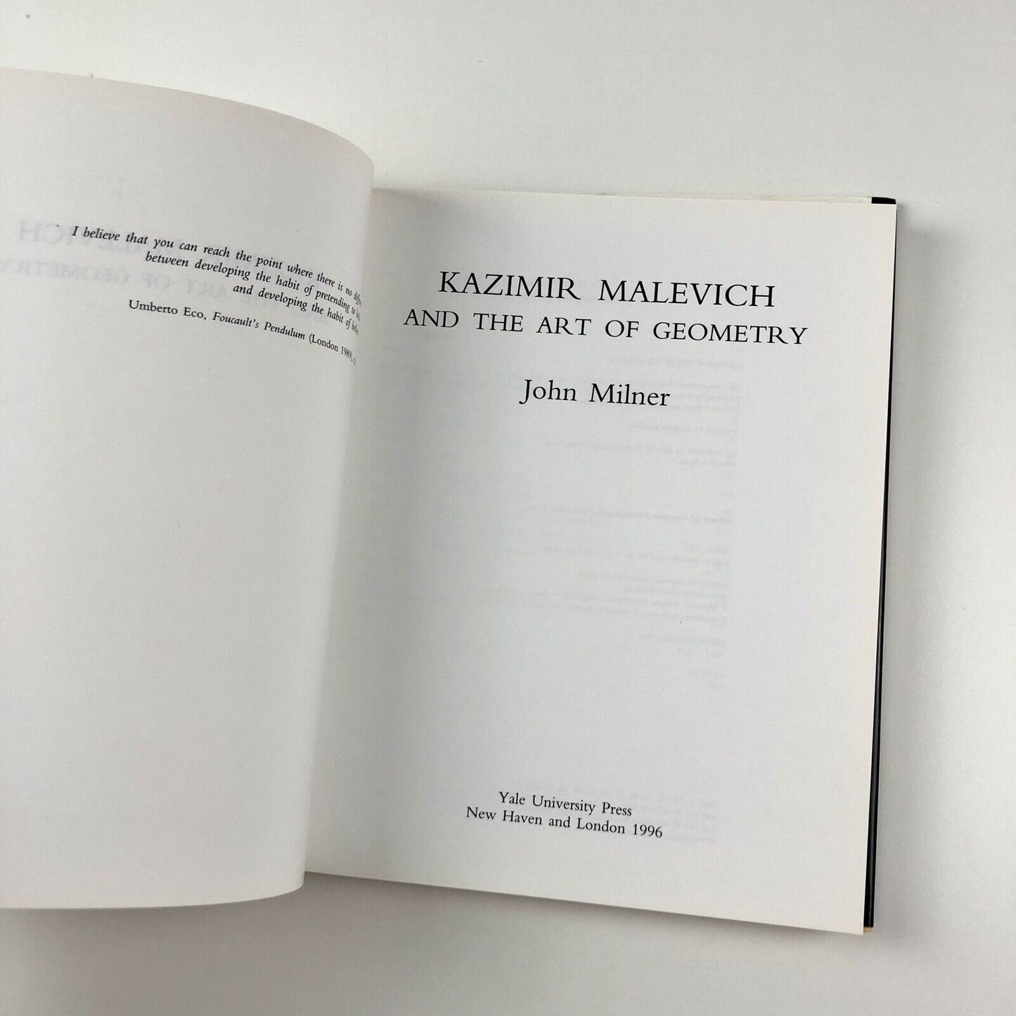 Kazimir Malevich and the Art of Geometry by John Milner | Yale University, 1996