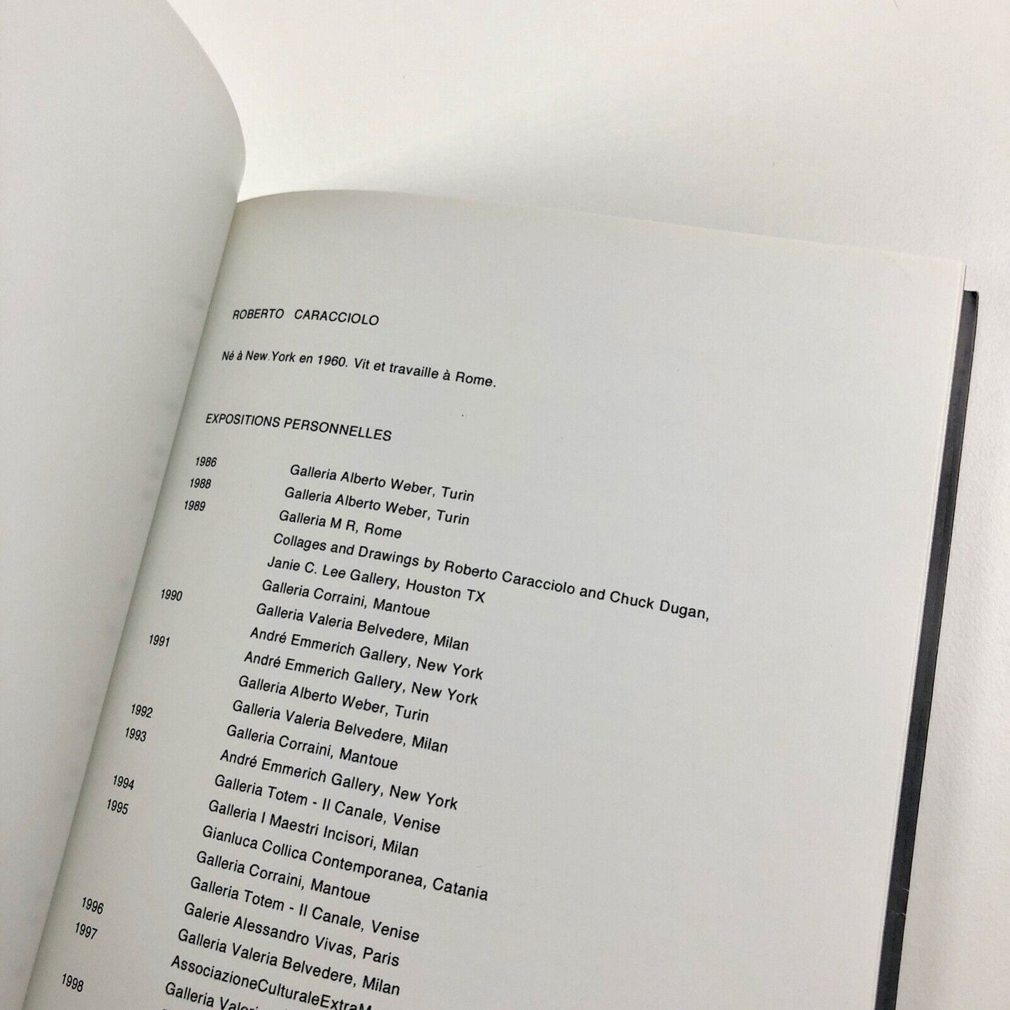 Roberto Caracciolo | Galerie Blancpain Stepczynski Geneva 2004 catalogue