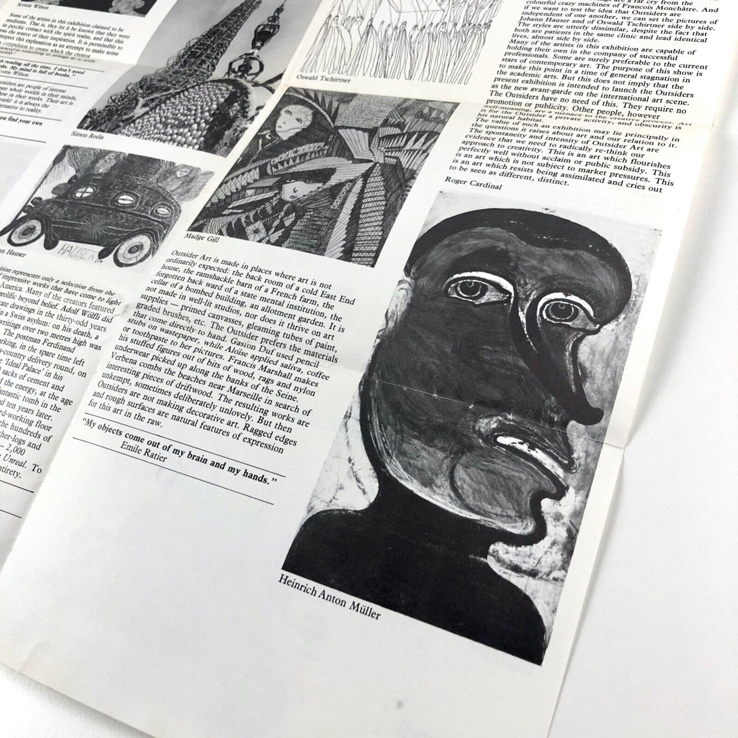 Fold out gallery guide for Outsiders | Hayward Gallery and Arts Council, 1979