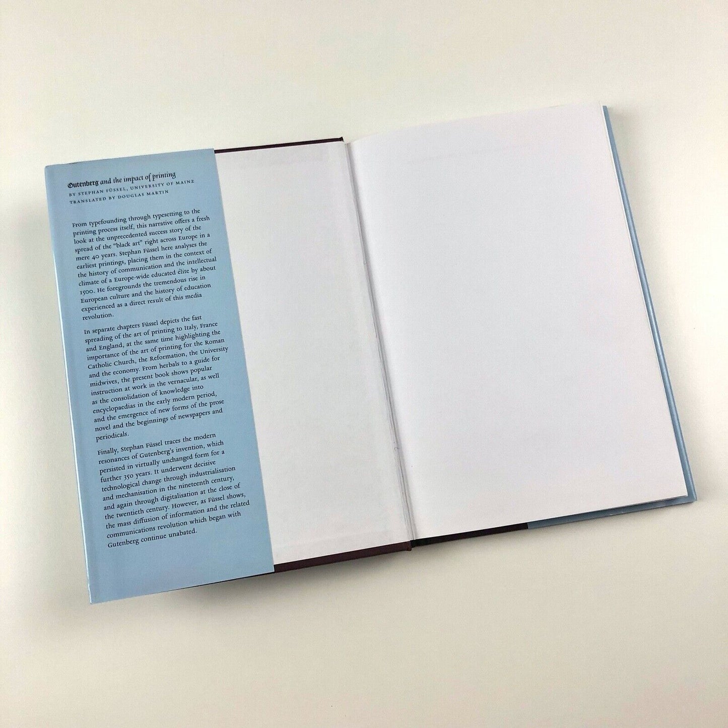 Gutenberg and the Impact of Printing by Stephen Füssel | Ashgate, 2005 edition
