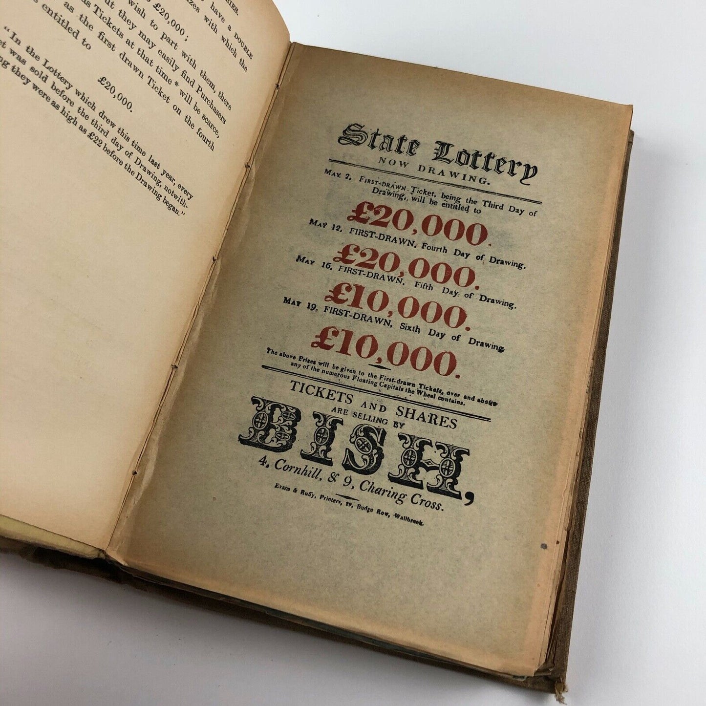 A History of English Lotteries. Now for the first time written John Ashton | Leadenhall Press, 1893