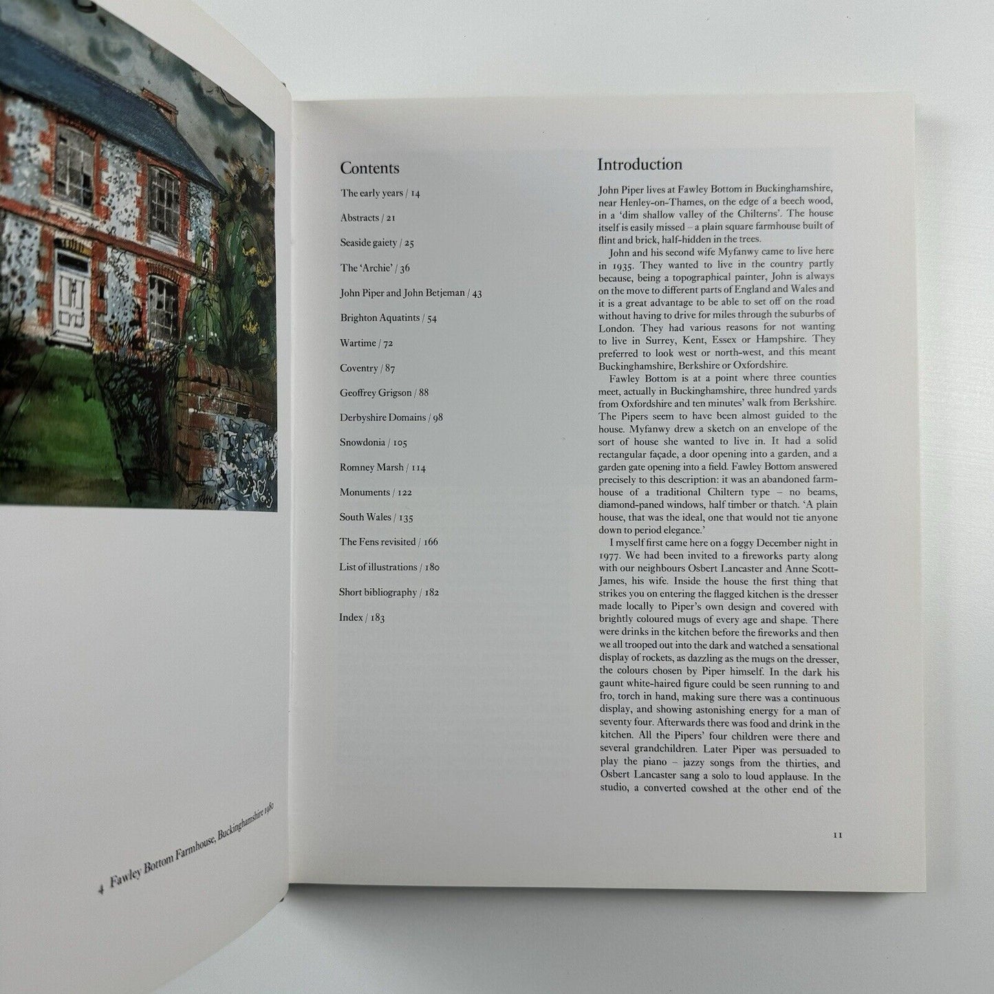 Piper's Places. John Piper in England & Wales by Richard Ingrams 1983 signed John Piper
