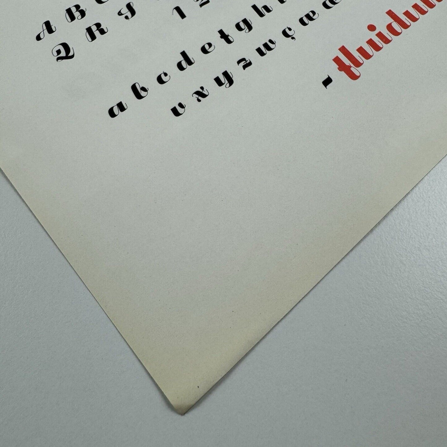 Type specimen sheet for Fluidum | Type design by Alessandro Butto | Societá Nebiolo