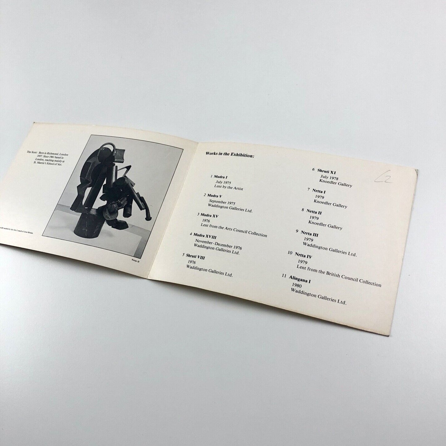 Private view invite for Tim Scott Small Steel Sculptures | Kettle's Yard, Cambridge, 1980