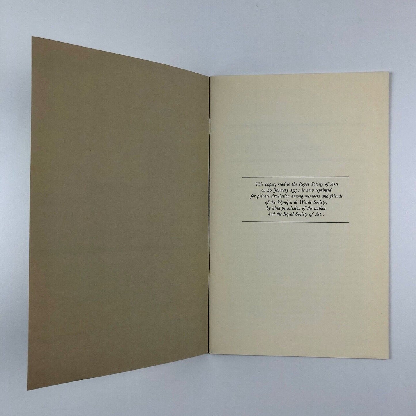The Development of the Printing Press by James Moran | Wynkyn de Worde Society, 1971