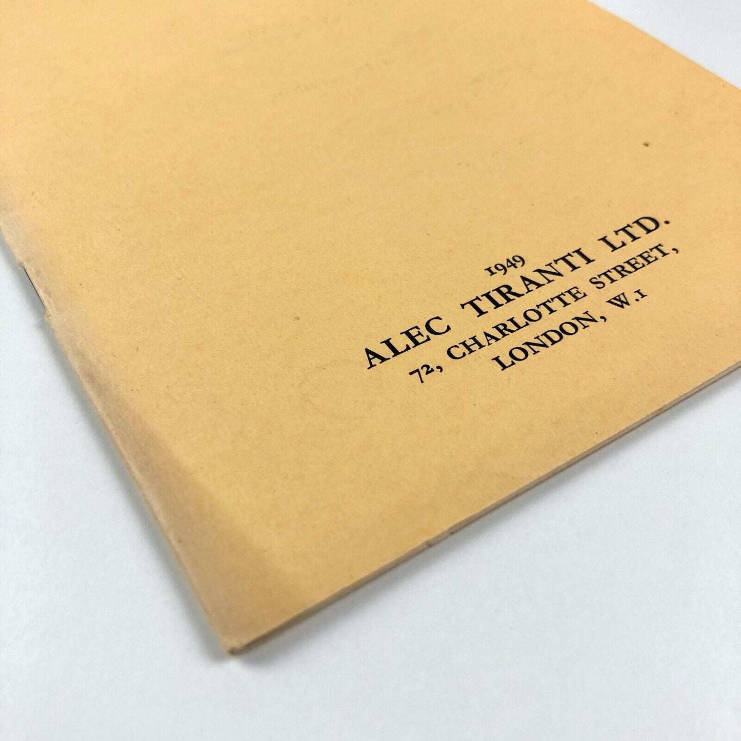 Books on the fine arts | AlecTiranti, London booklet 1949