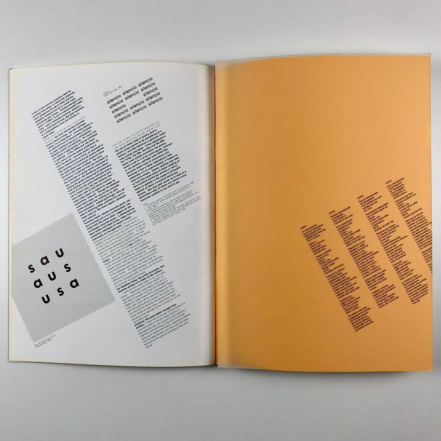 Octavo 88.5 magazine | International Journal of Typography, 1988