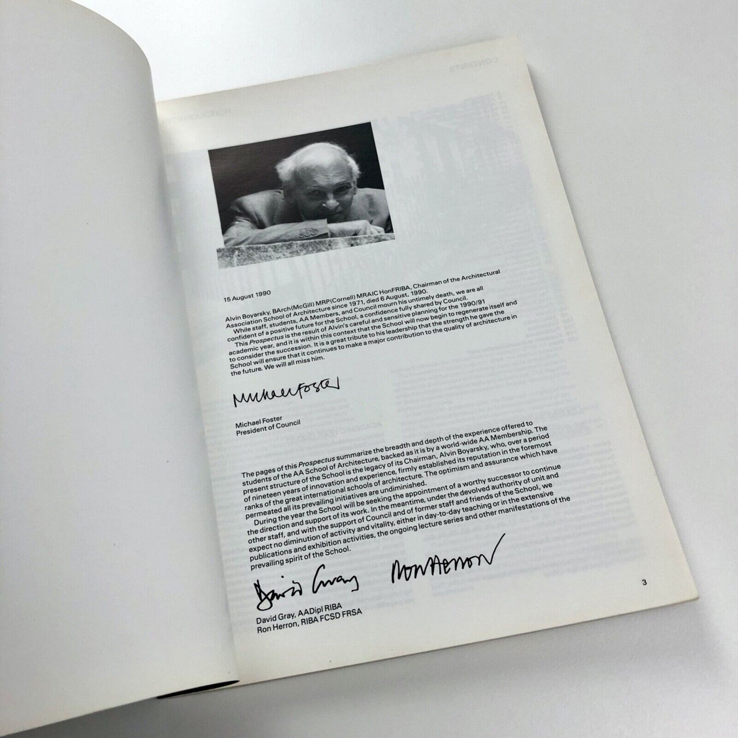 Architectural Association | School of Architecture prospectus, 1990-91