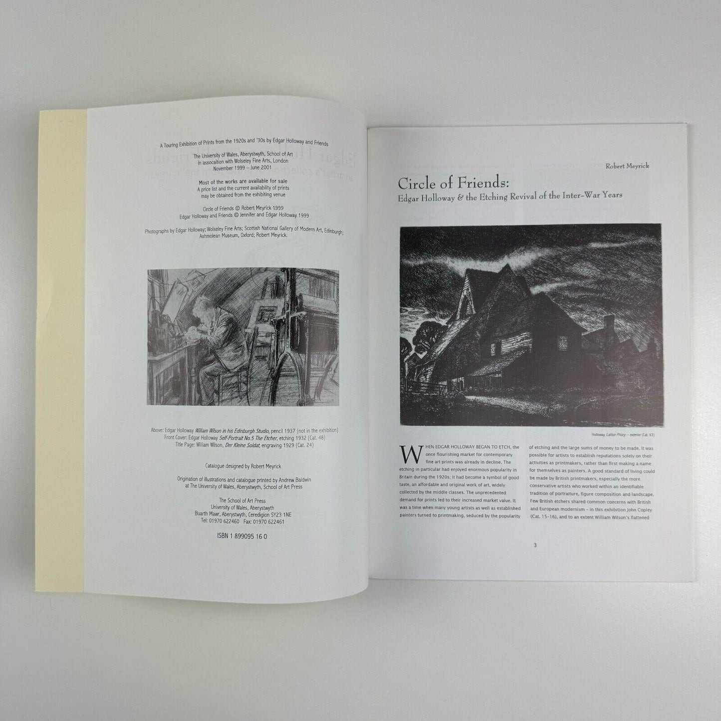 Edgar Holloway and Friends. An artist's collection of prints from the 'thirties | University of Wales in association with Wolseley Fine Art | Towner Art Gallery, 1999/2000