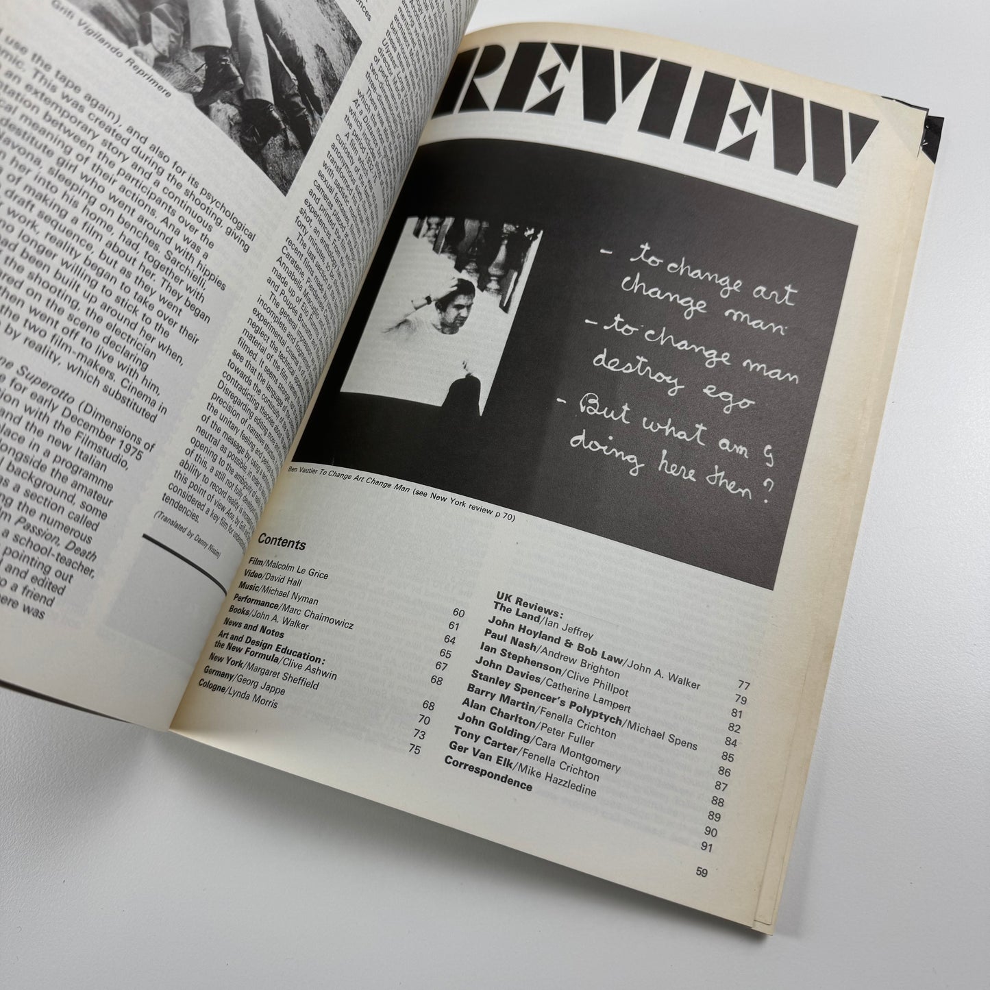 Studio International Journal of Modern Art. Italian Art Now. Volume 191, Number 979, January/February 1976