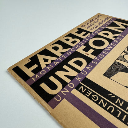 Farbe und Form. Monatsschrift für Kunst und Kunstgewerbe | Mit der beilage ‘Mitteilungen der Schule [Albert] Reimann' |  12 Jahrgang, 10/11, November 1927