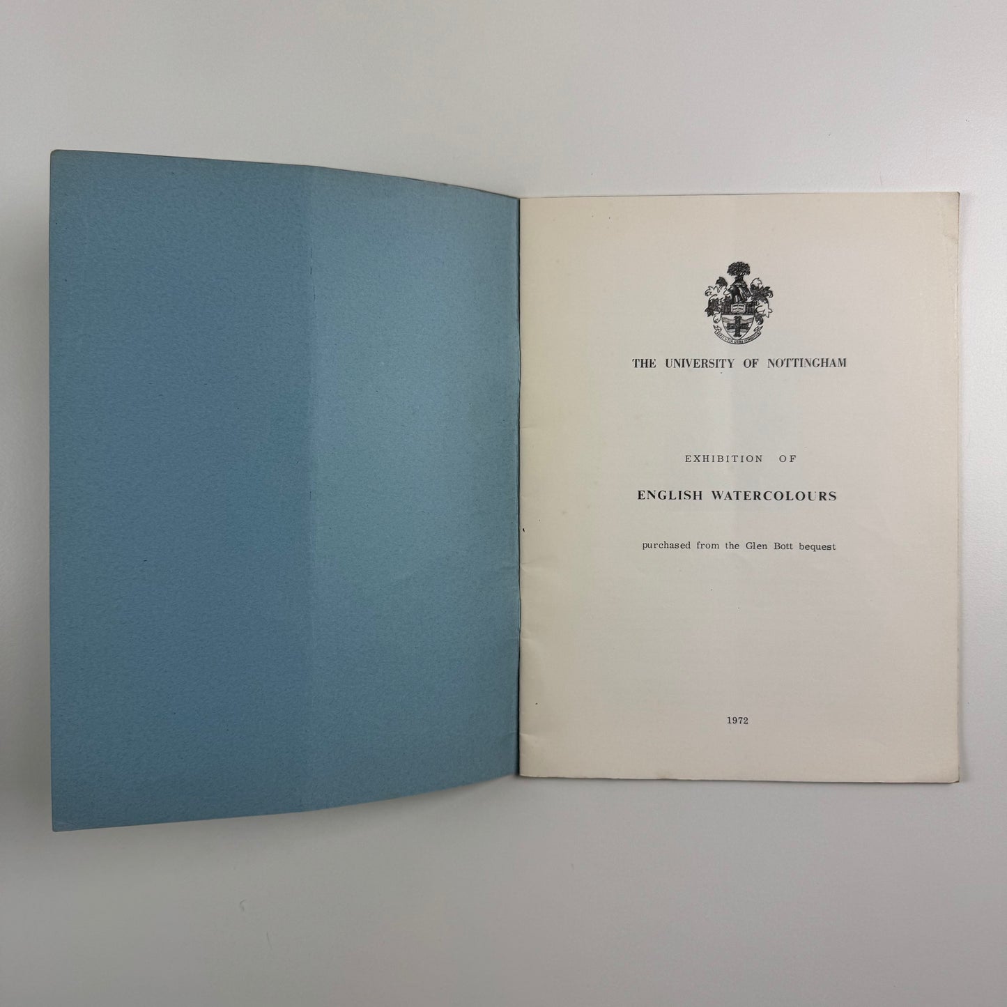 Exhibition of English Watercolours purchased from the Glen Bott bequest | University of Nottingham, 1972