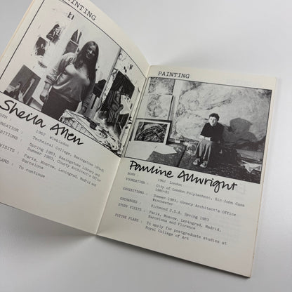Winchester School of Art. Fine Art Degree Show 1984. 16 to 22 June 1984 | list of students and their works