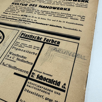Farbe und Form. Monatsschrift für Kunst und Kunstgewerbe | Mit der beilage 'Mitteilungen der Schule [Albert] Reimann' |  12 Jahrgang, 9, October 1927