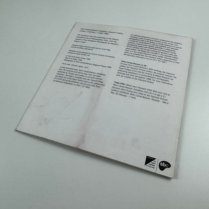 Gallery/folding guide to accompany Henri Cartier-Bresson. Europeans | Hayward Gallery, 1998