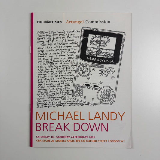 Leaflet produced by The Times for the Artangel Commission for Michael Landy. Break Down - held at the C&A store at Marble Arch between 10 and 24 February 2001