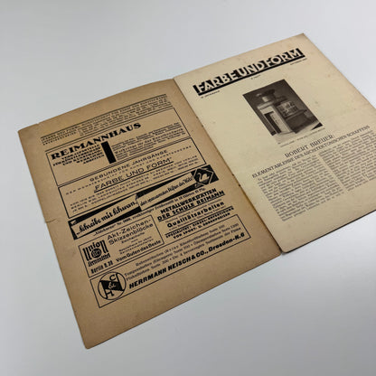 Farbe und Form. Monatsschrift für Kunst und Kunstgewerbe | Mit der beilage 'Mitteilungen der Schule [Albert] Reimann' |  12 Jahrgang, 9, October 1927