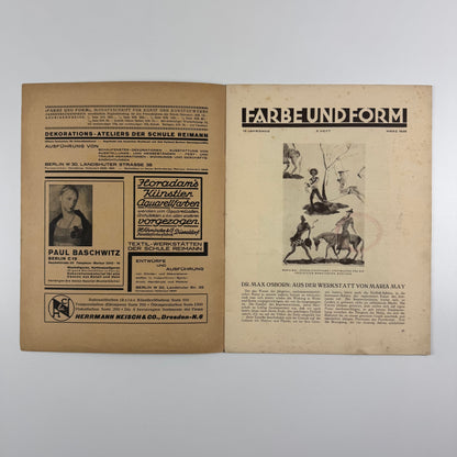 Farbe und Form. Monatsschrift für Kunst und Kunstgewerbe | Mit der beilage ‘Mitteilungen der Schule [Albert] Reimann.'   13 Jahrgang, 3, March 1928