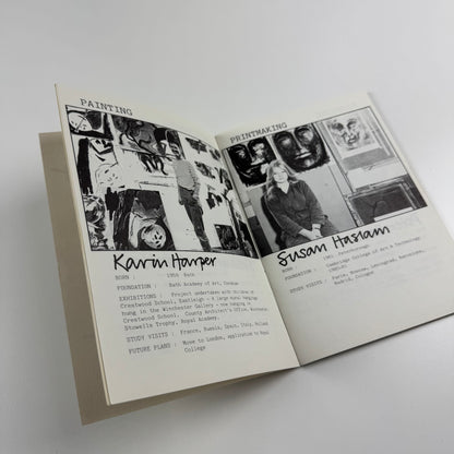 Winchester School of Art. Fine Art Degree Show 1984. 16 to 22 June 1984 | list of students and their works