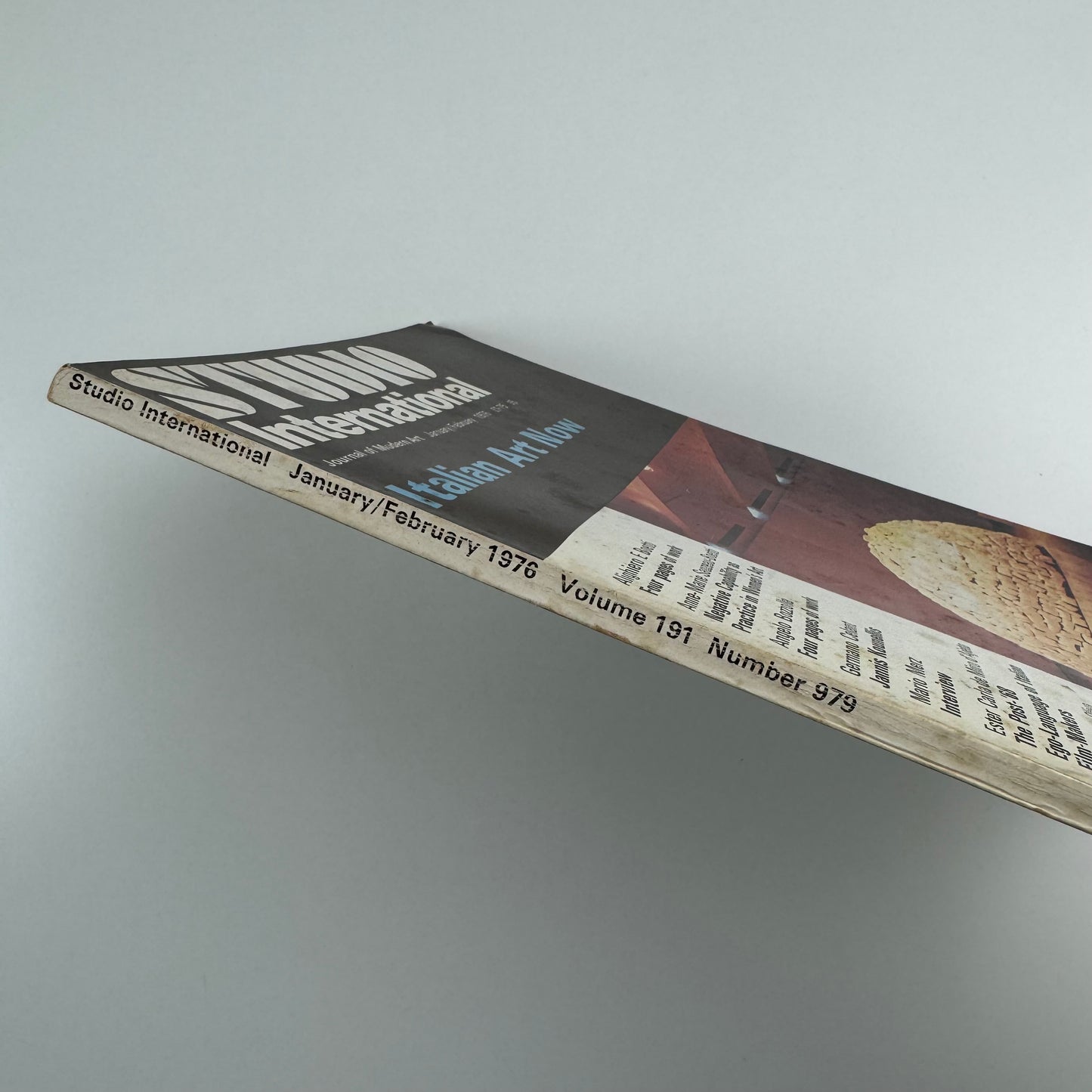 Studio International Journal of Modern Art. Italian Art Now. Volume 191, Number 979, January/February 1976