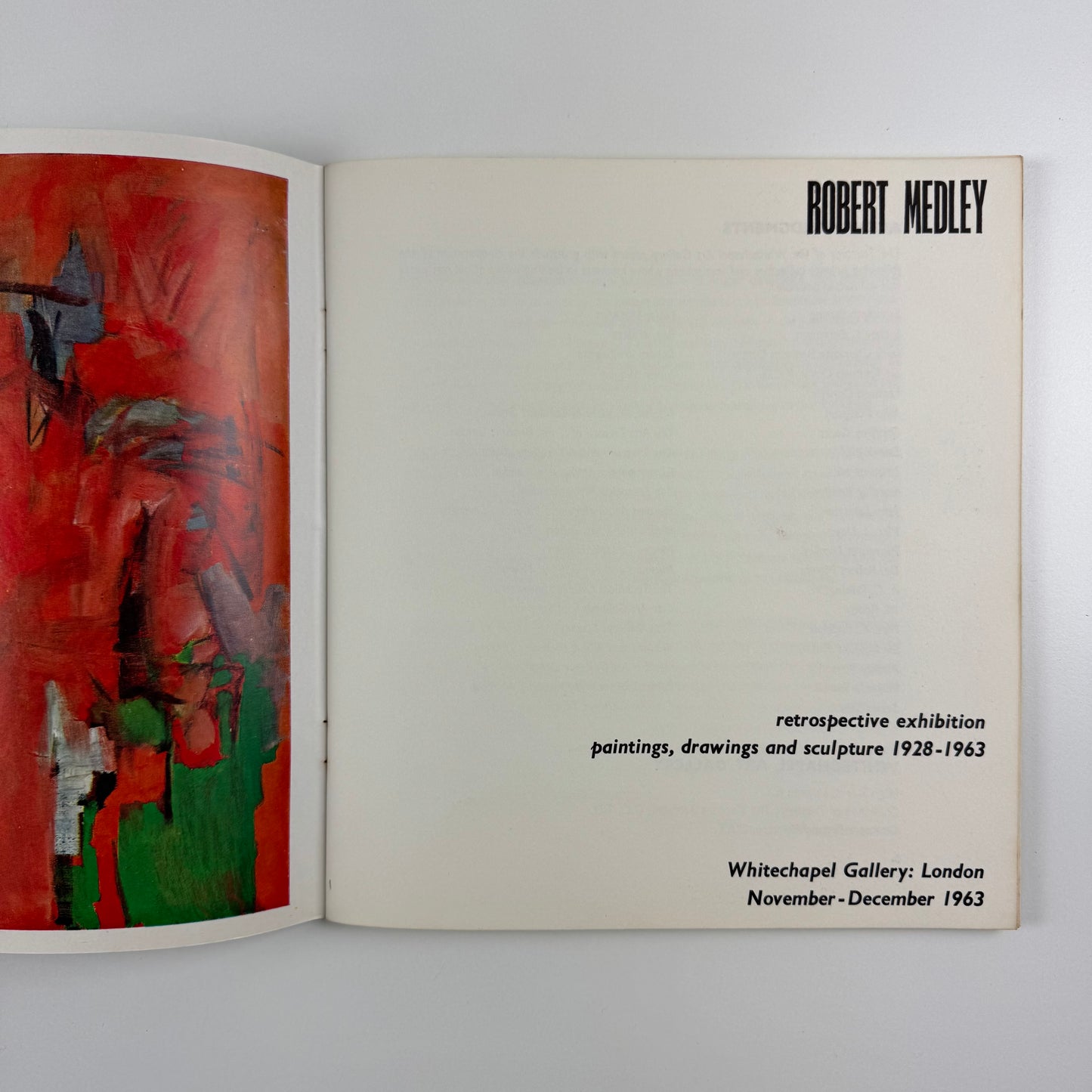 Robert Medley. Retrospective exhibition. Paintings, drawings and sculpture 1928-1963 | Whitechapel Art Gallery, London, 1963
