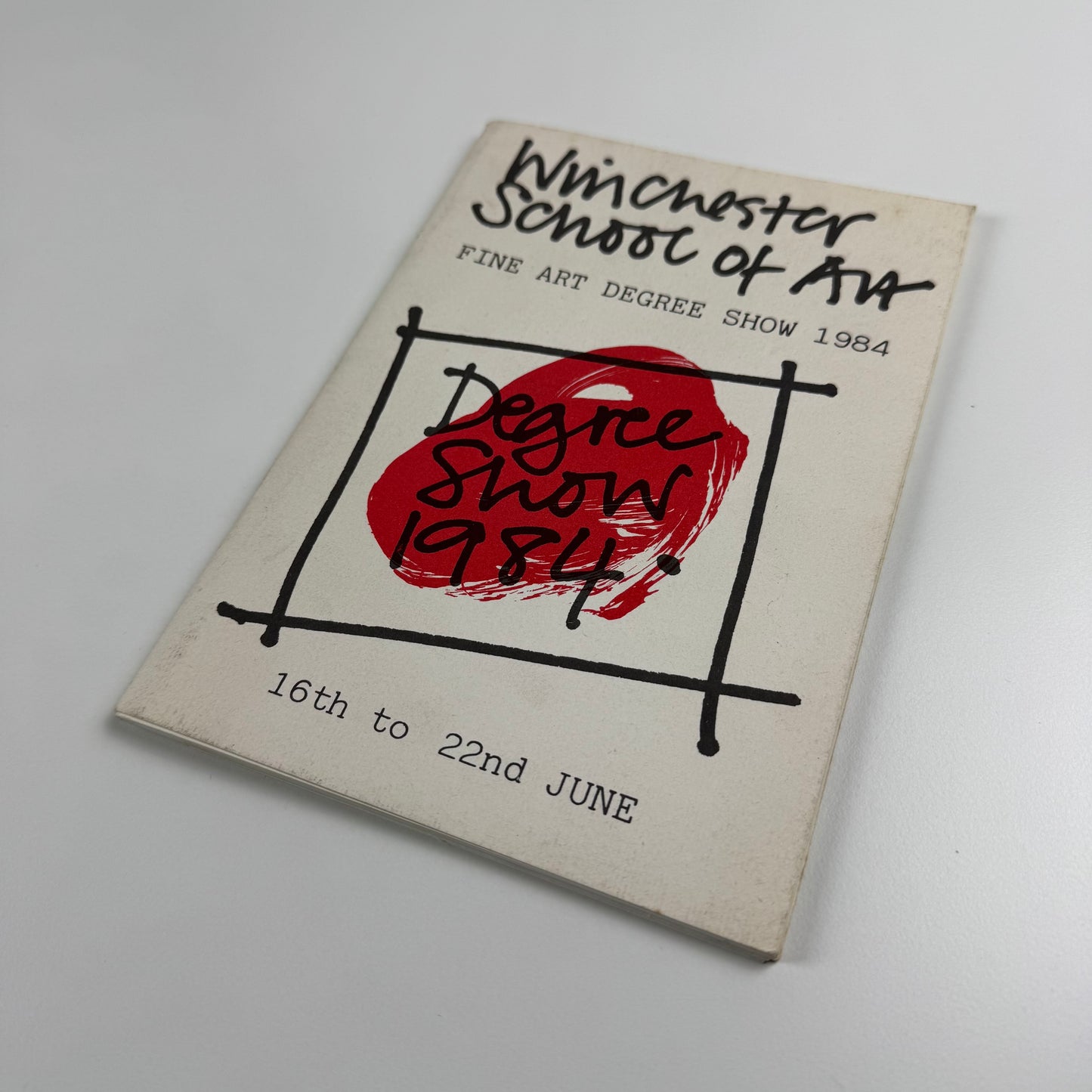 Winchester School of Art. Fine Art Degree Show 1984. 16 to 22 June 1984 | list of students and their works