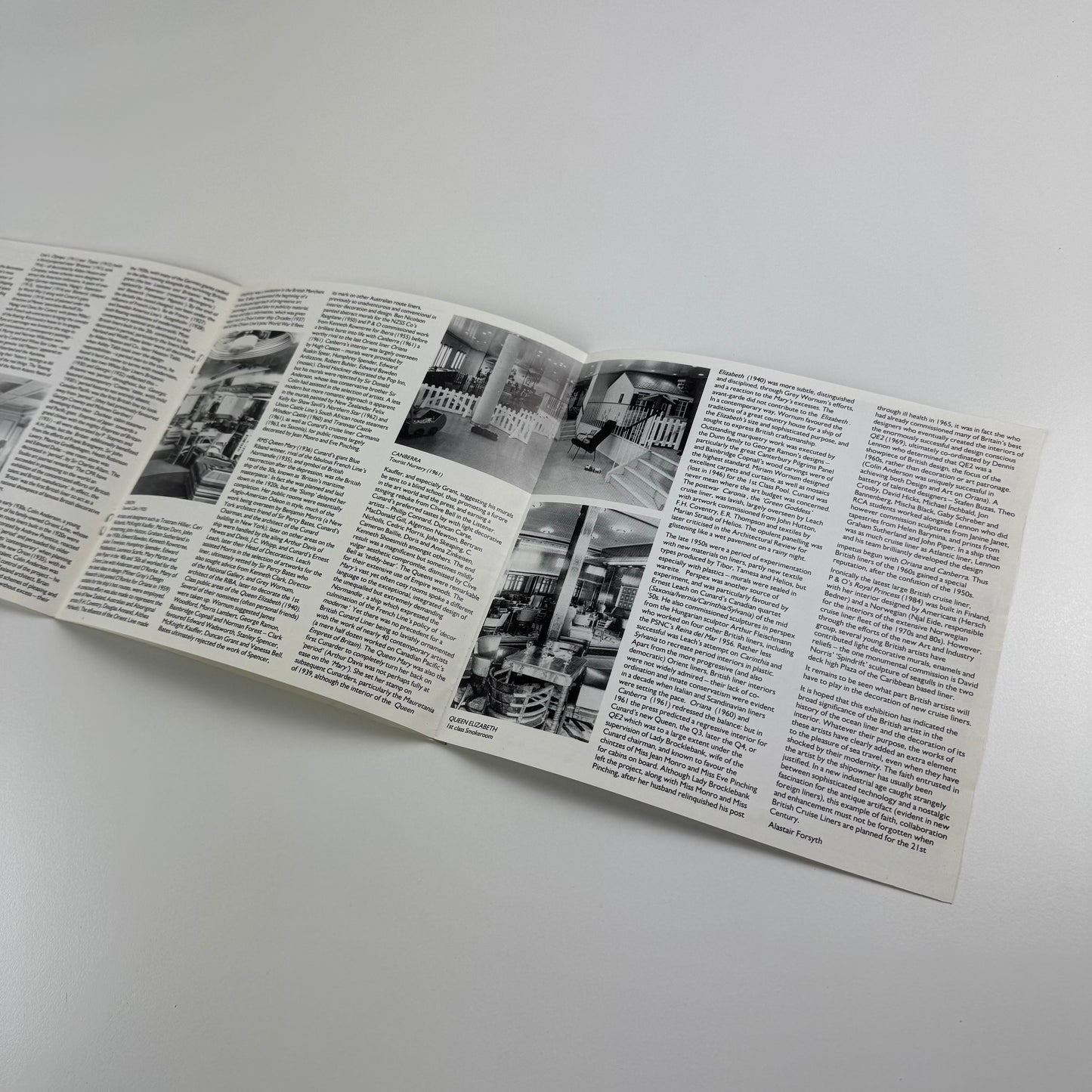 Small leaflet for Art on the Liners. A Celebration of Elegance at Sea | Southampton City Art Gallery, 1986