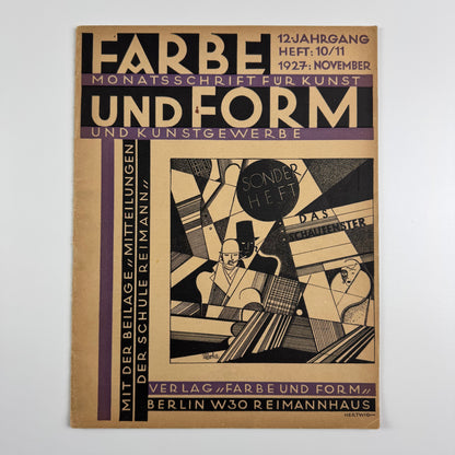 Farbe und Form. Monatsschrift für Kunst und Kunstgewerbe | Mit der beilage ‘Mitteilungen der Schule [Albert] Reimann' |  12 Jahrgang, 10/11, November 1927