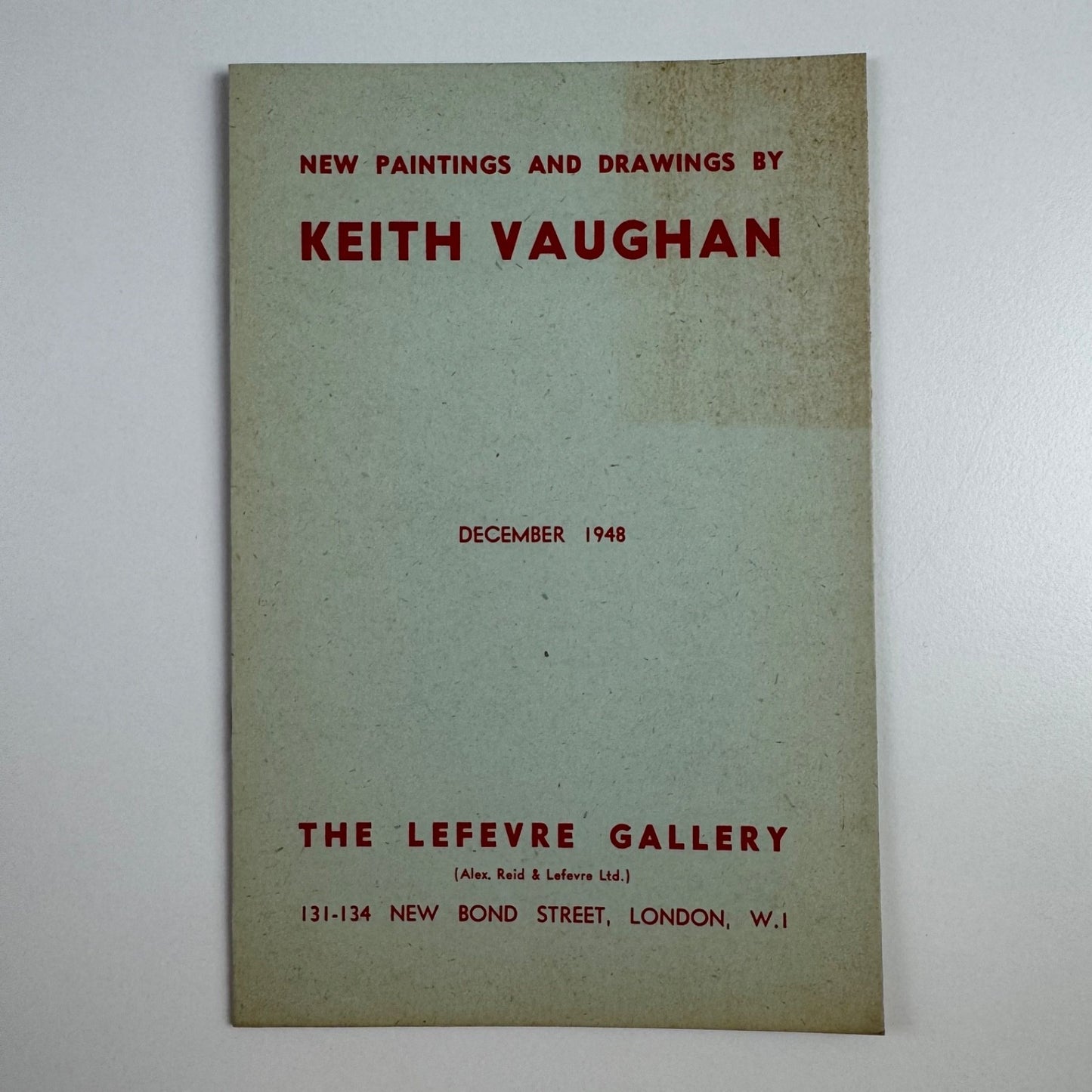 New Paintings and drawings by Keith Vaughan | Lefevre Gallery December 1948