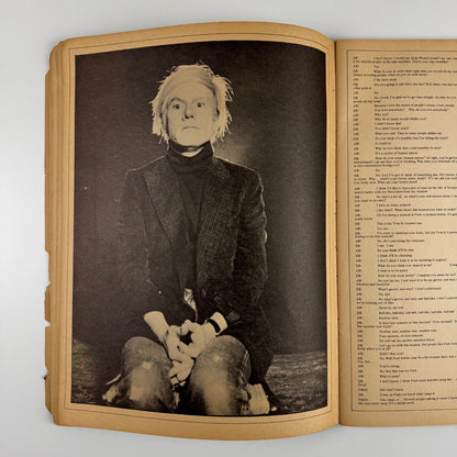 Andy Warhol: Transcript of David Bailey’s ATV Documentary | Bailey Litchfield/Mathews Millar Dunbar Ltd,  1972