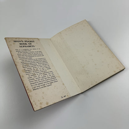Spon’s Pocket Book of Alphabets | Revised edition, 1956