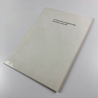 The Working Party on Typographic Teaching. Interim Report, October 1968