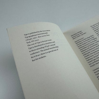 Type Journal Association A Journal of the Association Typographique Internationale ATypI Vol 2, No 1, 1998