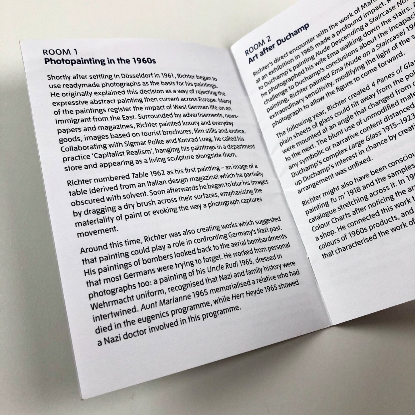 Gerhard Richter. Panorama | Pocket gallery guide – Tate Modern 2011/12