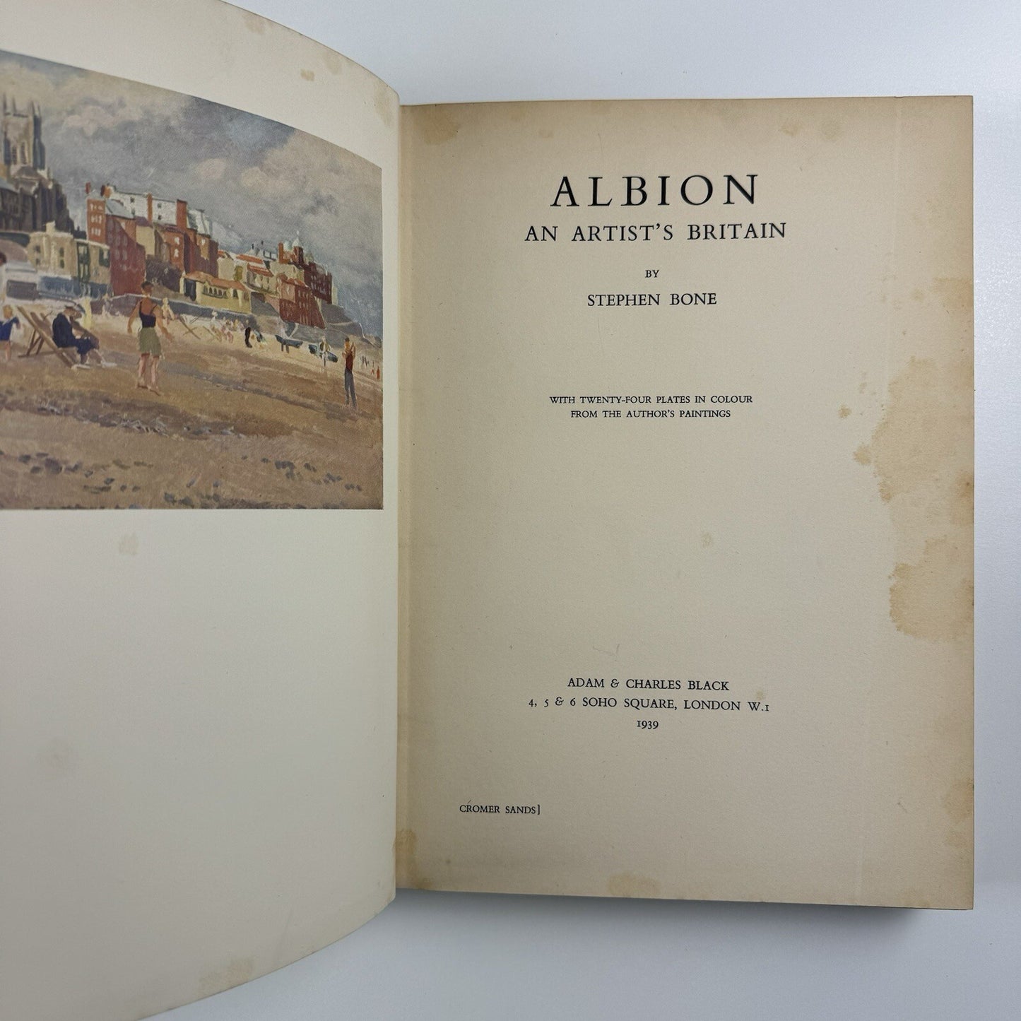 Albion. An Artist’s Britain by Stephen Bone | Guy Warre Malet bookplate, inscribed | A&C Black, 1939