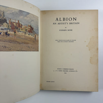 Albion. An Artist’s Britain by Stephen Bone | Guy Warre Malet bookplate, inscribed | A&C Black, 1939